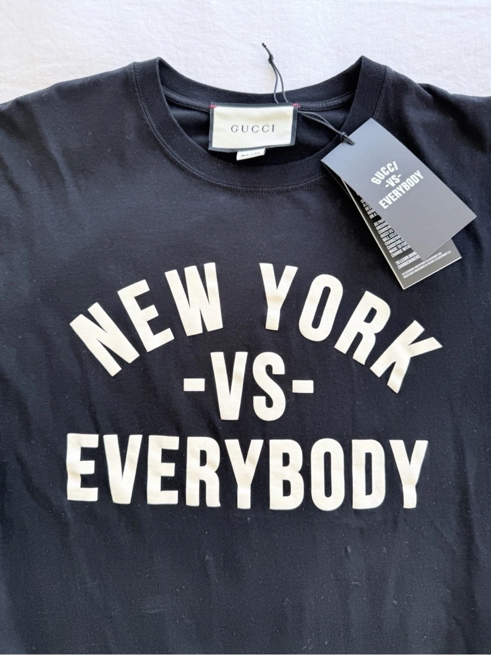 Gucci Black 'New York vs Everybody' Short Sleeve Tee XXS